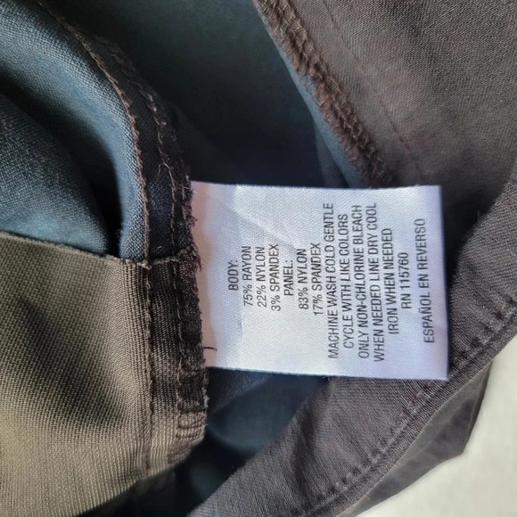 JM Collection Pants Women's Stretch Brown Rayon/Poly/Spandex Petite sz PL Large - Picture 2 of 10